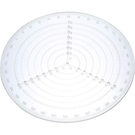 Outil de boussole centrale transparente pour dessiner des cercles, outils de travail du tour à bois (1/5)
