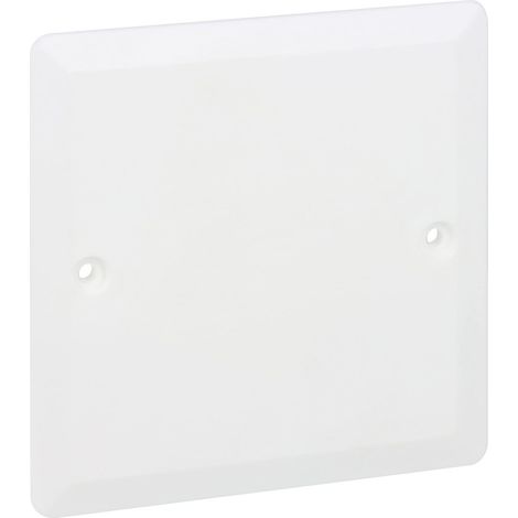 Couvercle 80x80, Couvercle Carré Pour Boîte 1 Poste, Fixation Par Clips Et Vis Non Livrées, Permet D’Obturer Une Boîte À Encastrer Non Utilisée (1/5)