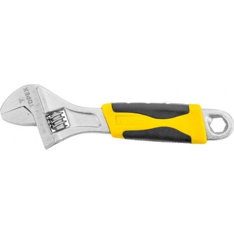 Llave ajustable de 200 mm, rango de 0 a 24 mm.