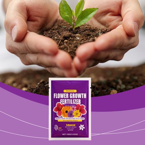 Blumendünger, geeignet für den Innen- und Außenbereich, praktisch zur täglichen Nährstoffversorgung von Blumen und Pflanzen – 100 g -- BIEMMEDUE (1/5)