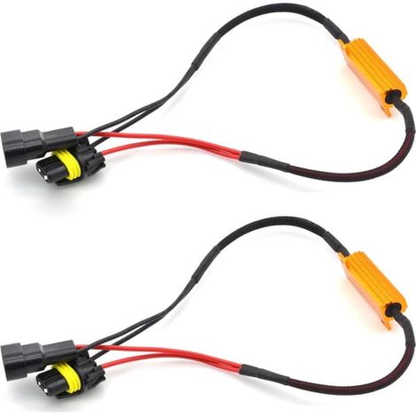 Ecleanfy - Résistance de charge 50 W 8 ohms 9006 9005 pour éclairage LED de véhicules (clignotants, feux de brouillard, feux de jour), condensateur d'élimination d'erreur (1/5)
