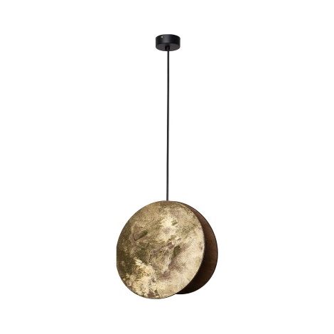 Suspension Nowodvorski Wheel dorée bois noir Ø30 E27