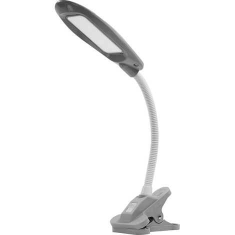 Flexo LED 5W 400lm 6000K Gris Pinza 46cm Serie Sajas