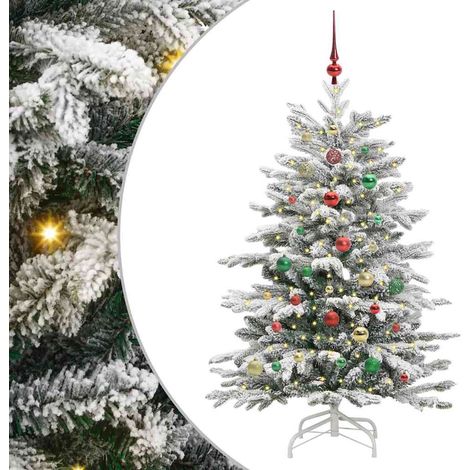 vidaXL Albero di Natale Artificiale con Rami Pieghevoli Bianco 150 cm