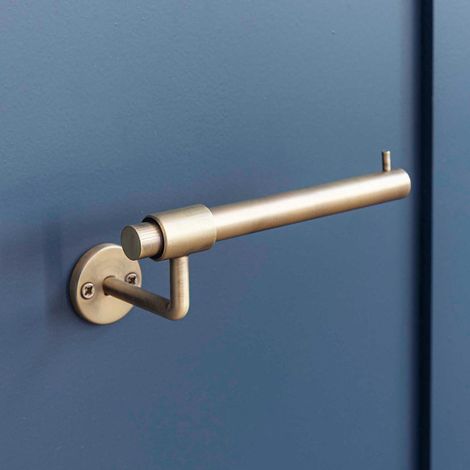 Novello Antique Brass Bathroom Toilet Roll Holder Wall Mounted Metal Iron Gold (1/4)