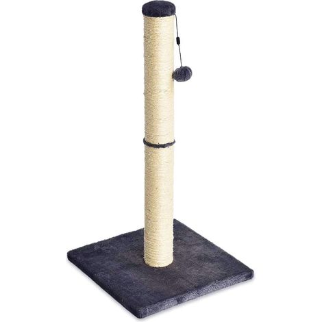 Arbre à chat d'intérieur standard avec jouet suspendu, gris, 80 cm (1/5)