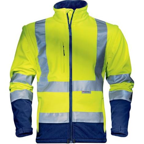 uvex Softshelljacke protection flash gelb, warngelb, navy Gr. S (1/2)