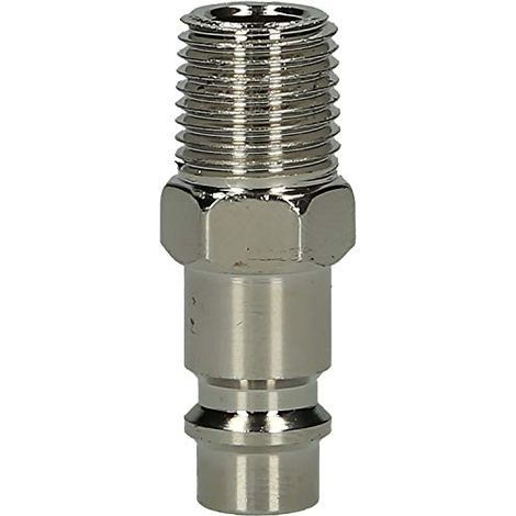 Nippolo di inserimento in metallo, 1/4"AG, Europa (1/4)