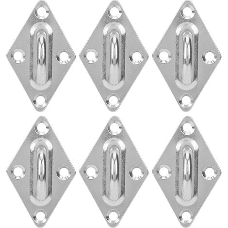 10 Pièces Plaque à Œil en Acier Inoxydable 304 M5, Forme de Diamant pour Accroche Bateau Navire (1/5)