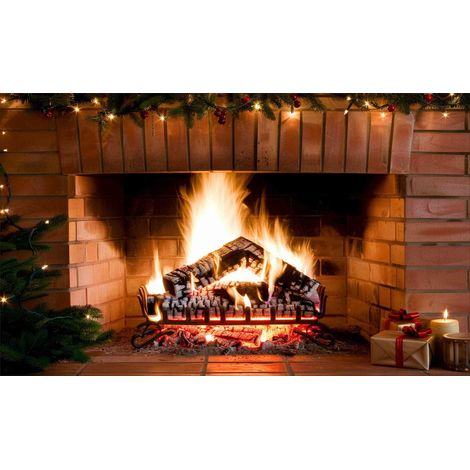 Cubre radiador magnético Chimenea Invierno Navidad 60x100 (1/3)