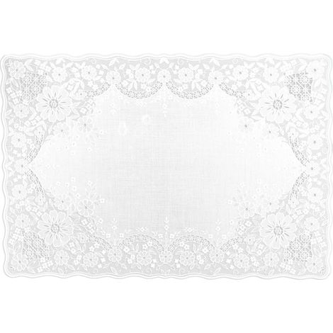 Set de Table 30 x 45, 45 cm x 45 cm, en Vinyle, Blanc (1/2)