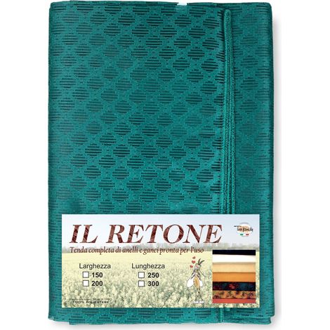 TENDA rete ZANZARIERA a ROMBO da esterno piombata in 8 misure diverse unito VERDE Cm. 300x300 (1/5)