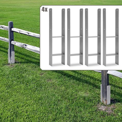 Wolketon Ancre de poteau Douille de sol Support de poteau Support de poteau Ancre H  Pied de poteau Support  111mm 2 pièces