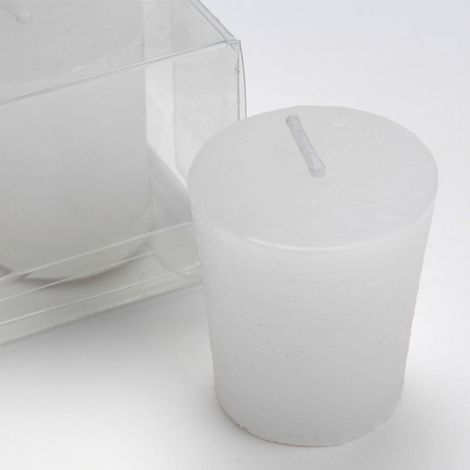 Amadeus - Lot de 4 bougies Votive 4,3 x 4,7 cm blanche
