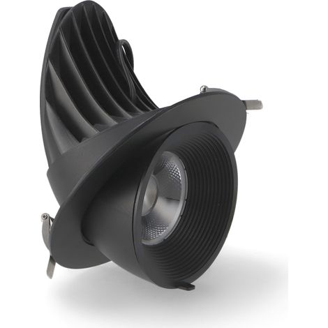 IluminaShop - Foco Downlight LED Basculante Negro Track 30W CCT (1/2)