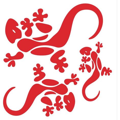 Adesivi Prefustellati Supersagomati per Auto Geco, Rosso, 14 x 16 cm (1/3)