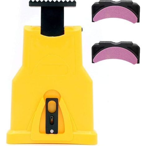 Affûteuse de tronçonneuse, affûteuse de Lame de tronçonneuse, Outil à chaîne pour tronçonneuse avec 2 Pierres à affûter et Supports, Convient aux Barres de tronçonneuse de 14,16,18,20pouces (1/5)