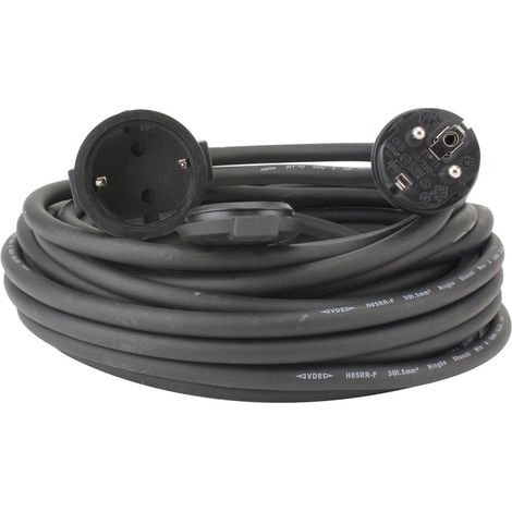 Verlängerungskabel Außen 10 Meter H05RR-F3G1,5, schwarz Verlängerungskabel (1/2)