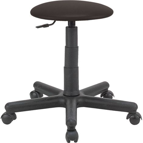 Tabouret Goliat simili cuir noir