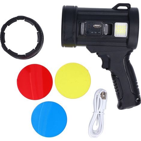 T6 Outdoor Solar Floodlight, Portable LED Flashlight, Multifunctional, Waterproof, Adventure Light (1/5)