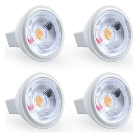 3W MR11 GU4 Ampoule LED Blanc Chaud 3000K AC/DC 12V Equivaut à l’Ampoule Halogène 35W Parfait pour maison, bureau, magasin, supermarché, bars, café, exposition, htel, restaurant, etc (4pcs) [Classe é (1/5)