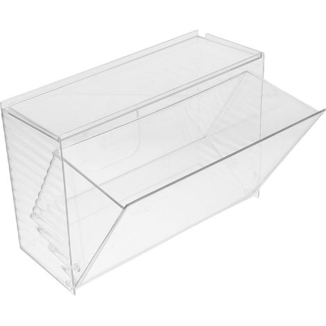 Boîte de rangement SECFOU en plastique grand format avec couvercle à charnière , fixation murale pou (1/5)