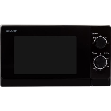Microondas Sharp R-200BKW negro 20 litros 800 vatios (1/4)
