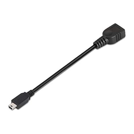 Aisens - usb 2.0 otg cable, type mini b/m-a/h, noir, 15cm (1/2)