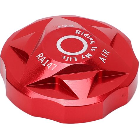 Cache de chambre à air de fourche avant, bouchon de valve de suspension en alliage d'aluminium pour VTT, rouge (1/5)