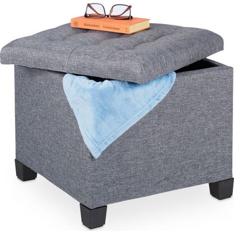 Hocker mit Polsterung in Grau (1/5)