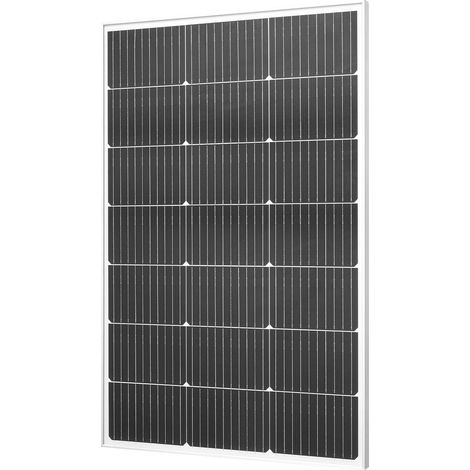 VEVOR Modulo Solare Monocristallino da 100 W ad Alta Efficienza con Uscita MC4 Stabile e Telaio in Alluminio, Impermeabile IP65 per Applicazioni su Tetti Piani per Auto, Barche, Camper