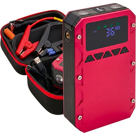 AVVIATORE BATTERIA DI EMERGENZA C/COMPRESSORE 12V 1000MAH YAMATO