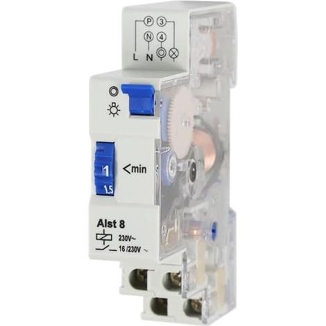 Minuteur mécanique sur rail DIN 230 V pour éclairage d'escalier (1/5)