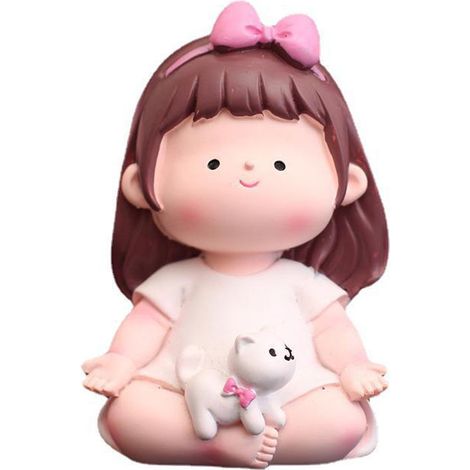 Ein süßes und trendiges Cartoon-Mädchen macht Yoga. (1/5)