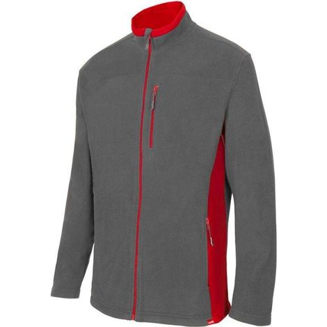 Giacca in felpa bicolore VELILLA Grigio / Rosso L