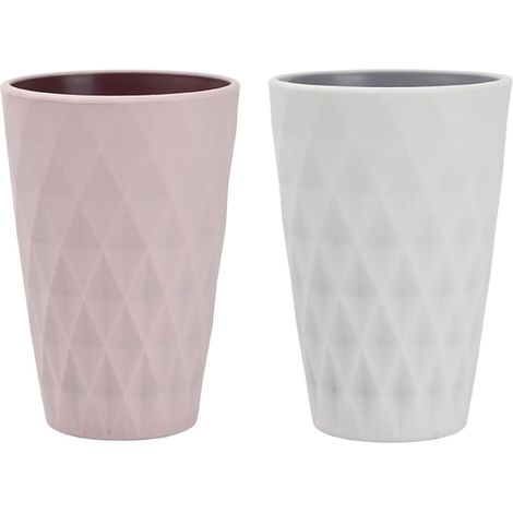 Zahnbürstenhalter, Plastikbecher, Badezimmeraccessoires, skandinavisches Design, robust und bruchfest, geeignet für Erwachsene (1/4)