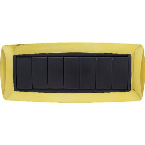 Placche Bombe' 506 7M Moduli Oro Lucido Compatibile con Bticino Living