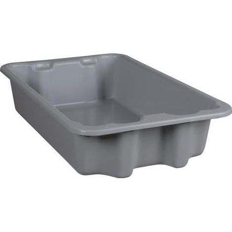 Conteneur empilable rotatif en PP gris L590 x l380 x H135 mm