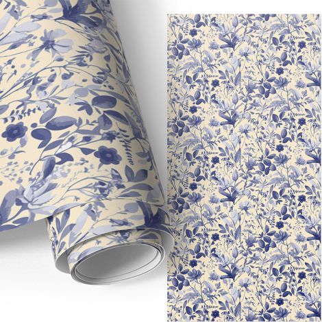 Klebefolie für Möbel - Möbelfolie - Selbstklebefolie - Küche folieren - Schrank folieren - Tischfolie - Blumenmuster 50x100 cm