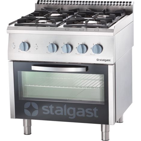 Cuisinière et four gaz 800x700 22,5+5,0 kW G20/20 mbar - Stalgast