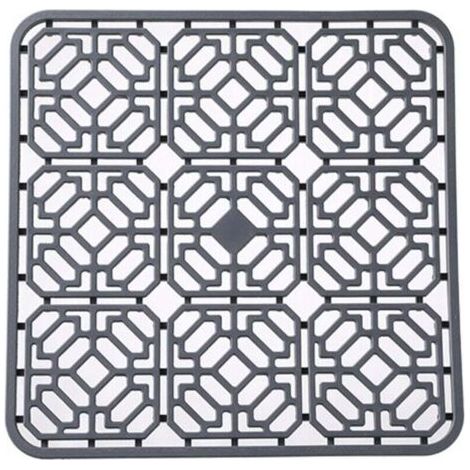 Tapis d'évier en silicone Tapis d'évier : tapis d'égouttement pour évier 30 x 30 cm Tapis d'égouttement Vaisselle Tapis rectangulaire Tapis d'évier de cuisine, pour couverts, fruits et légumes (1/4)