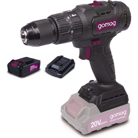 Gomag Akku-Schlagbohrschrauber GO-SBS60BL 20 V inkl. 4 Ah Starter-Kit Schlagschrauber (1/3)