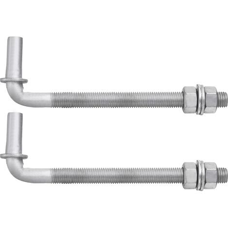 2 Paquets De Charnière En J En Acier Galvanisé Pour Portail De Ferme De 8", Charnières Pour Clôture À Maillons Chaînés Avec Goupille Mâle De 5/8" Pour Jardin De Ferme Et Porte (1/5)