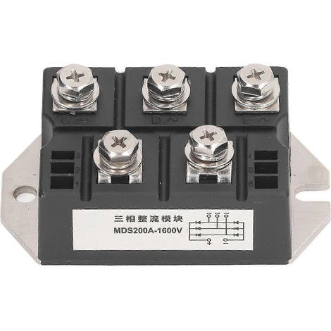 Redresseur triphasé en pont 200 A 1600 V, module de puissance à diodes, dissipateur thermique intelligent à plaque de cuivre WHBYV (1/4)