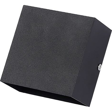 GARRYFIZH Applique murale LED moderne en aluminium, lampe d'intérieur pour chambre ou couloir, noire, 10 W, lumière chaude 3000 K (1/4)