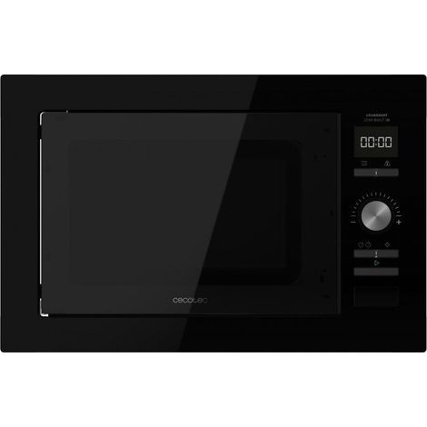 Cecotec Microondas encastrable con plato Microondas Encastrable Grandheat 2590 Built-In Black