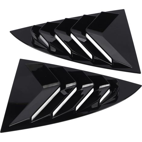 Couvercle de volet de fenêtre arrière de voiture, 2 pièces, garniture de remplacement élégante, persienne latérale, pour Tesla modèle 3 2023 et versions ultérieures, noir brillant