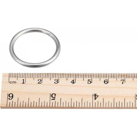 Anneau Soudé - Acier Inoxydable 304 - Diamètre Intérieur 25 mm - Épaisseur 3 mm - Pour Suspension Extérieure Intérieure - 6 Pièces (1/4)