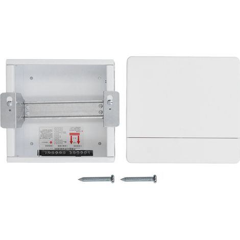 Boîte de distribution acier PC 8 voies encastrée moderne, coffret électronique avec rail intégré (1/5)