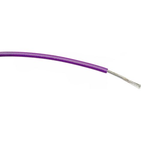 Fil électrique RS PRO BS4808 0,5 mm² 20 AWG, 1 kV c.a., PVC Violet, 100m ( Prix pour Bobine de 100 )